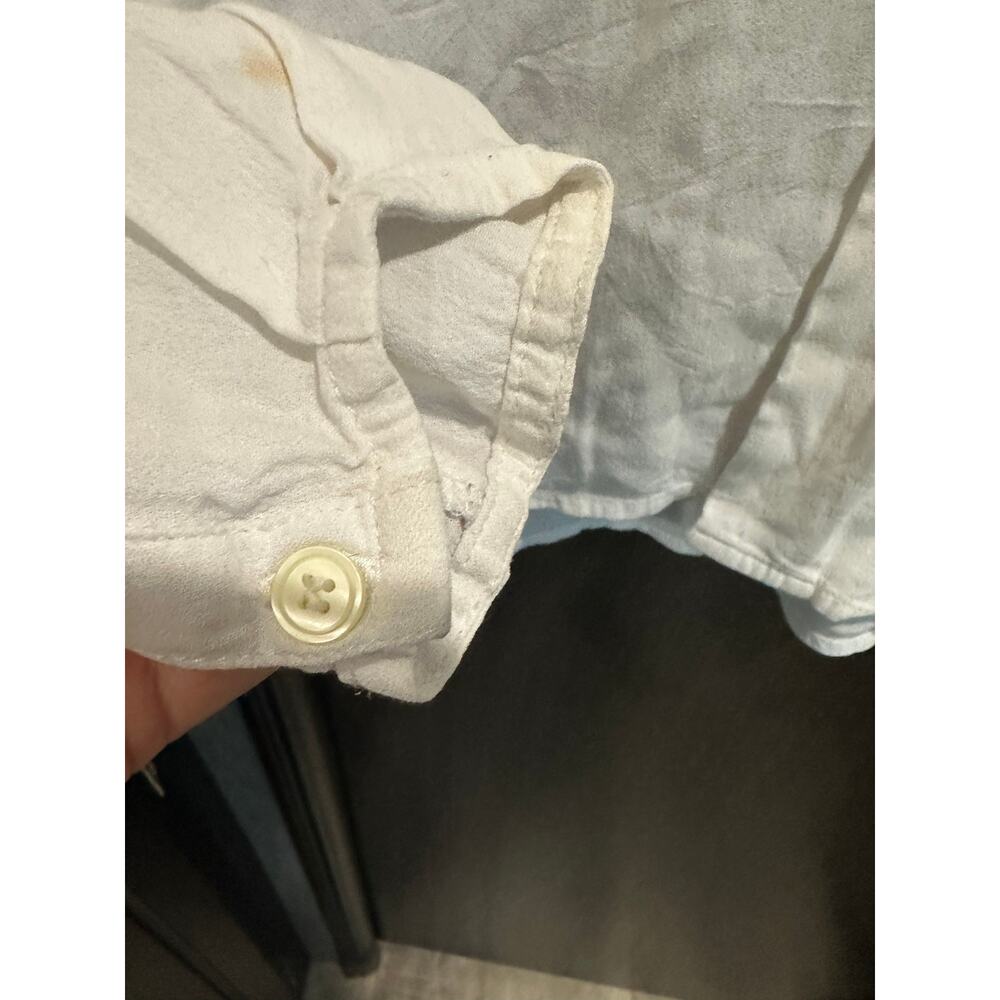 HOPE  STHLM White Gauzy Classic Coastal Basic Button Down Shirt Small - Picture 6 of 10
